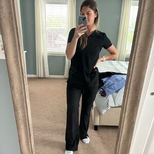 HeartSoul Black Womens Scrub Set - Full XS Set